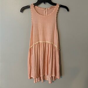 POL Anthropologie Brand Peach Pink Flowly Shirt